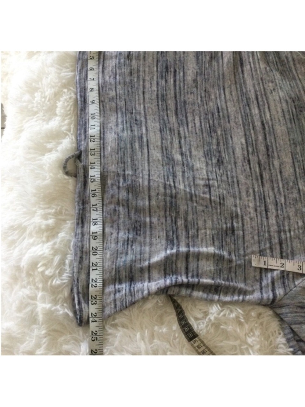 Mudd XL Marled Gray Lightweight Knit Top Drawstring Hem Casual Cozy - Picture 12 of 13